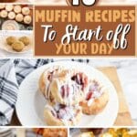 Collage of muffin photos.