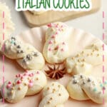 Italian anise cookies on a plate.