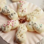 Italian anise cookies on a plate.