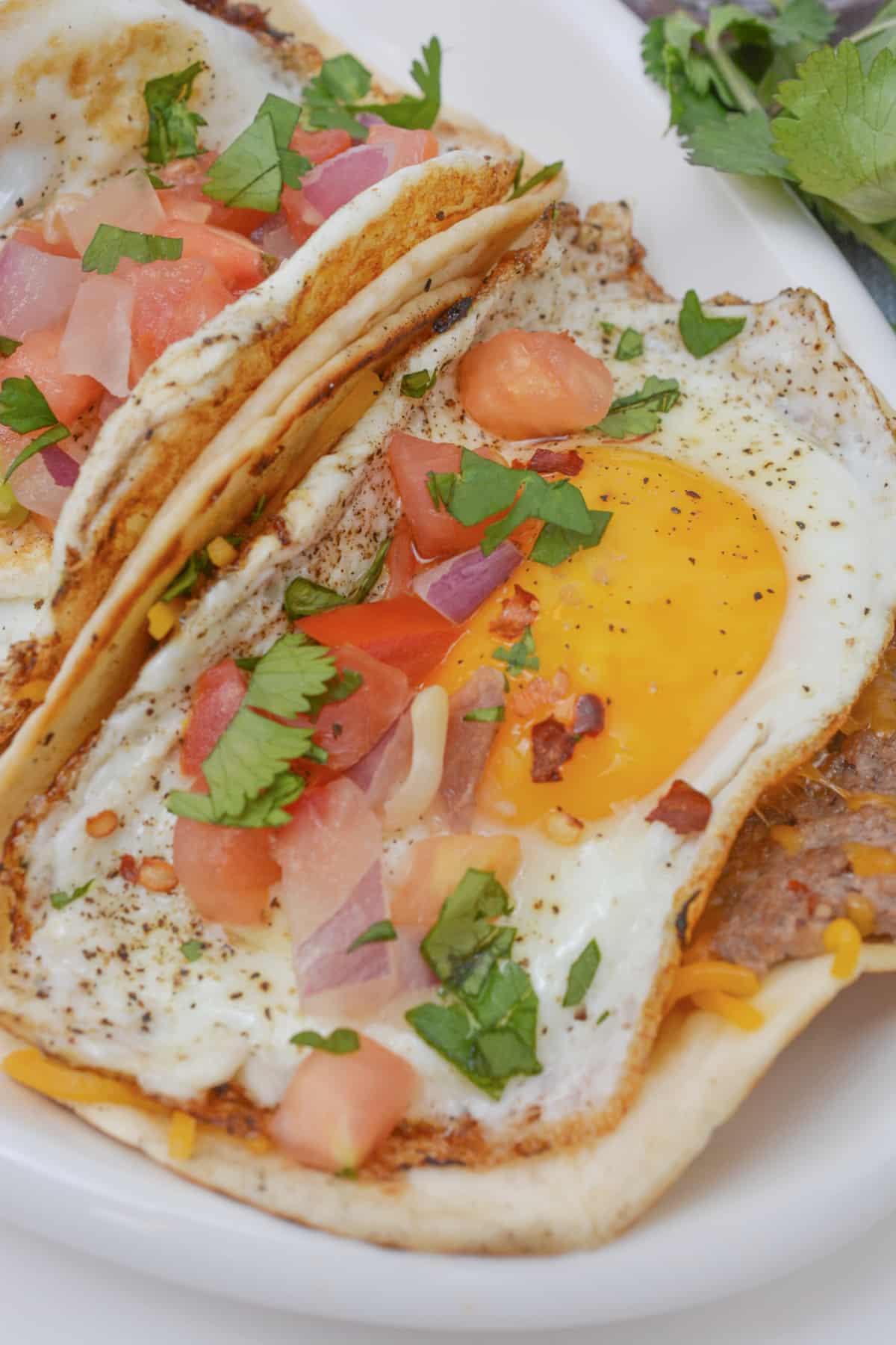 Sausage tacos on a serving platter.