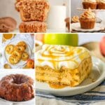 Collage of apple desserts.
