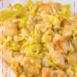 Plate of rice and pepperoncini chicken.