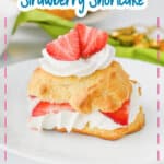 Bisquick strawberry shortcake on a plate.