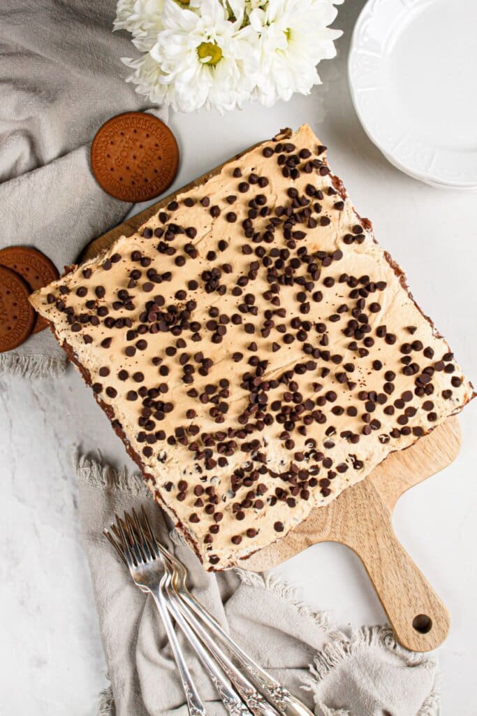Cannoli delight on a wooden cutting board.