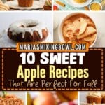 Collage of apple desserts.