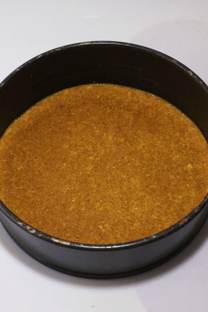 Crust in the bottom of a pan.