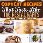 Collage image of copycat recipes.