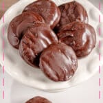 Peppermint patties on a platter.