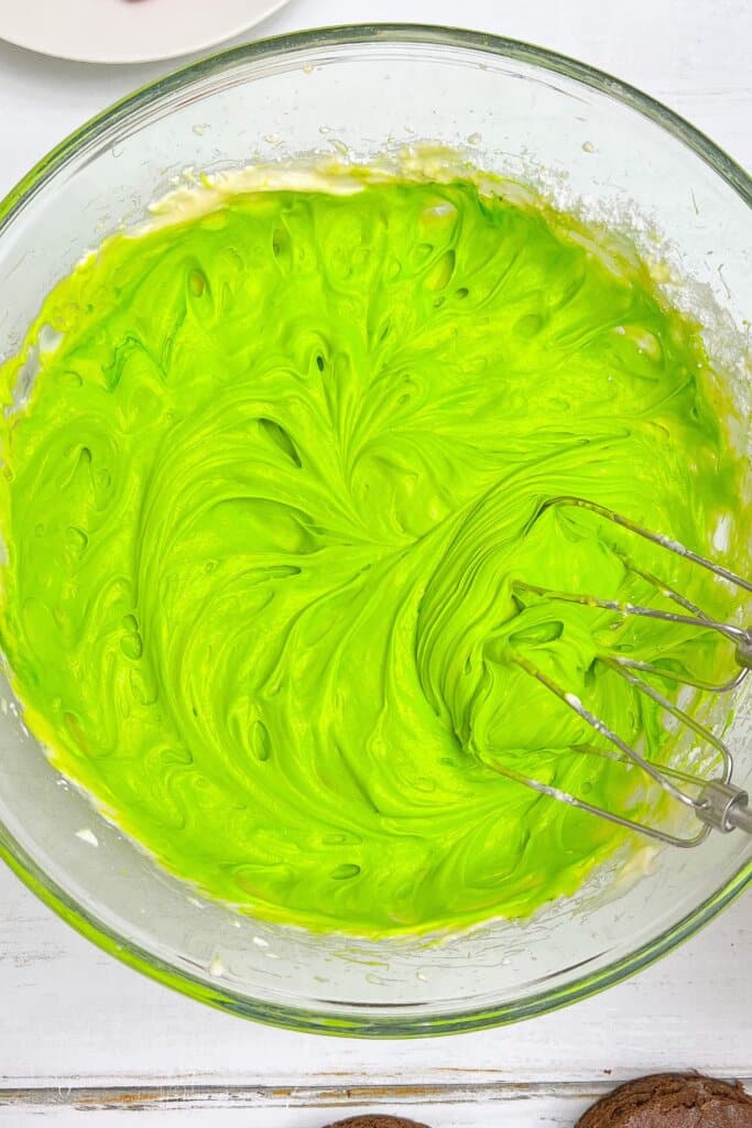 Batter in a mixing bowl.