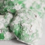 Pistachio cherry cookies on a platter.