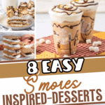 Collage of smores desserts.