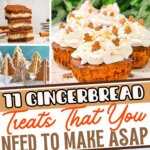 Collage of gingerbread recipes.