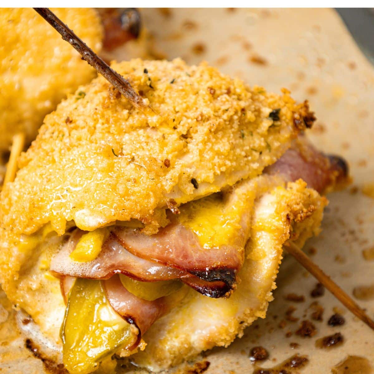 Cuban chicken on a baking sheet.