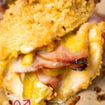Piece of cubano chicken on a baking sheet.