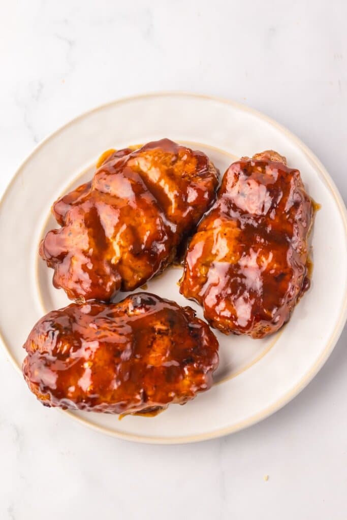 Mcrib patties on a plate.