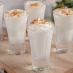 Rumchata pudding shots in glasses.