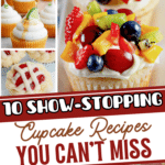 Collage of 10 cupcake recipes.