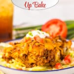Taco bubble up bake on a plate.