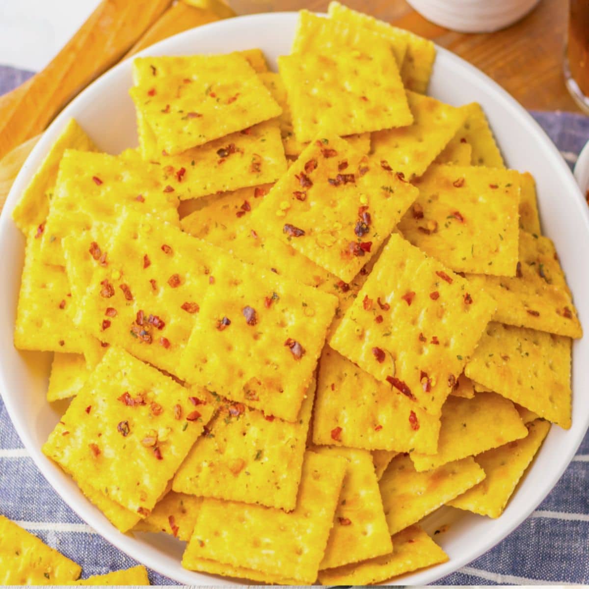 White bowl filled with Alabama fire crackers.
