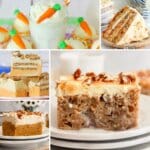 Collage of carrot cake recipes.