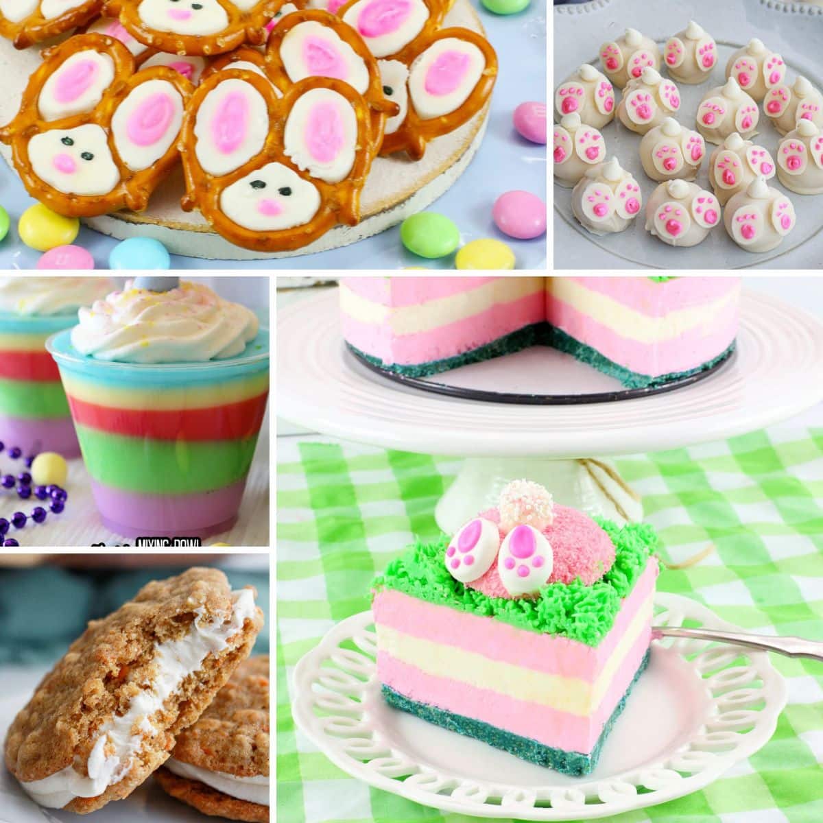 Collage of easter recipes.