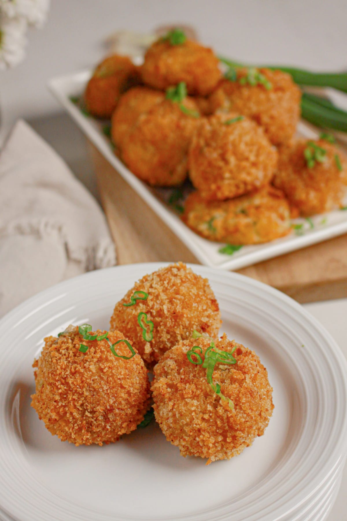 Copycat rattlesnake bites on a white plate.