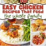 Collage of easy chicken recipes.