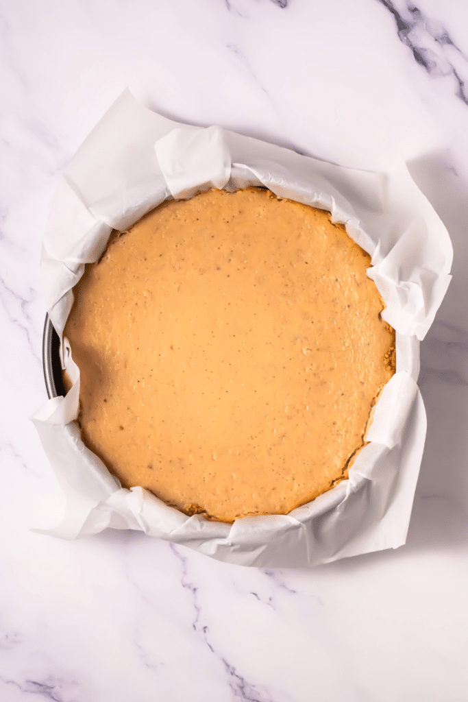 Pour filling into the crust