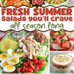 Collage of salad recipes.