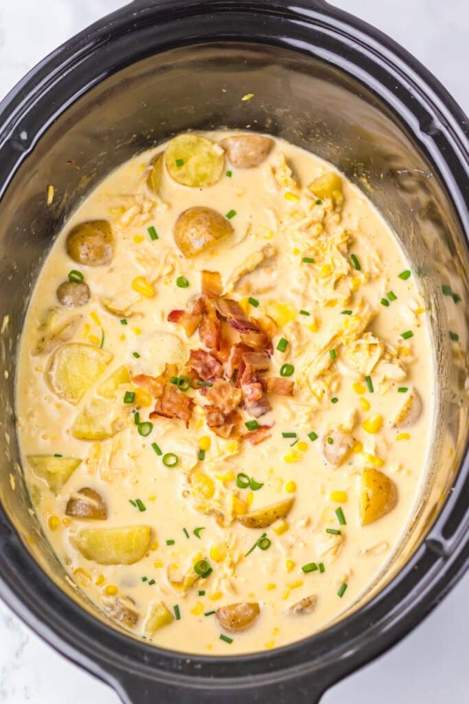 Crockpot full of soup.