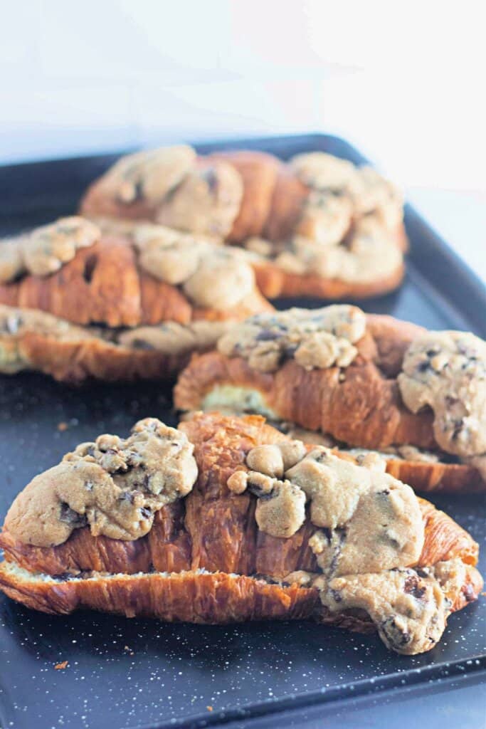 Baked goods on a serving platter.