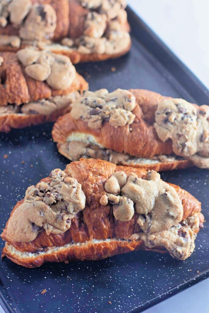 Baked goods on a serving platter.