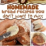 Collage of bread recipes.
