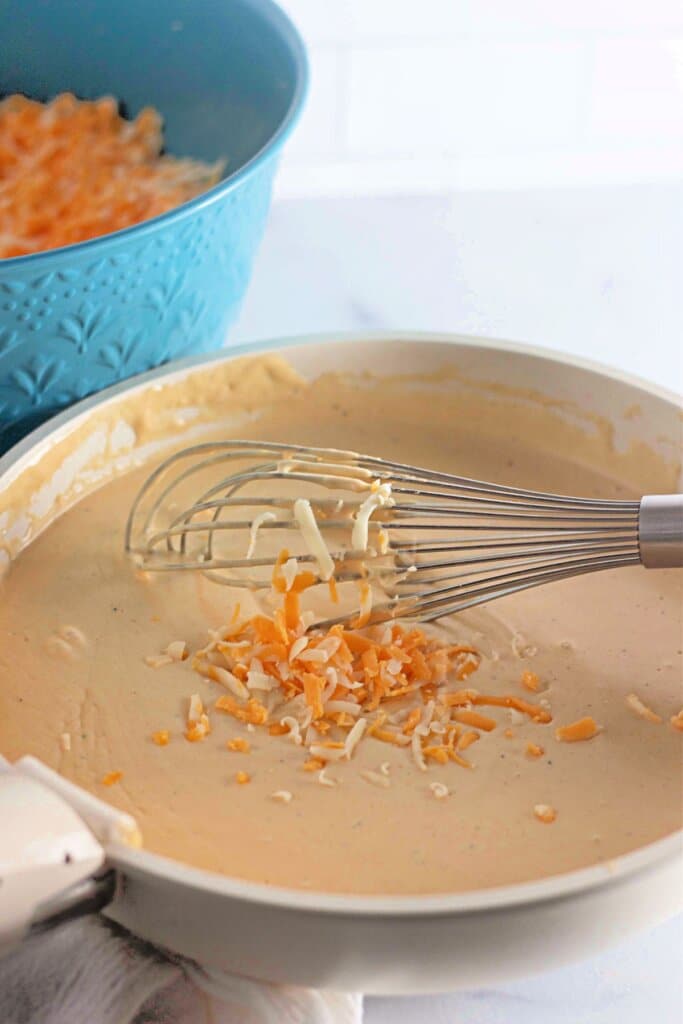 Sauce being melted in a skillet.