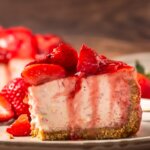 slice of cheesecake on a plate