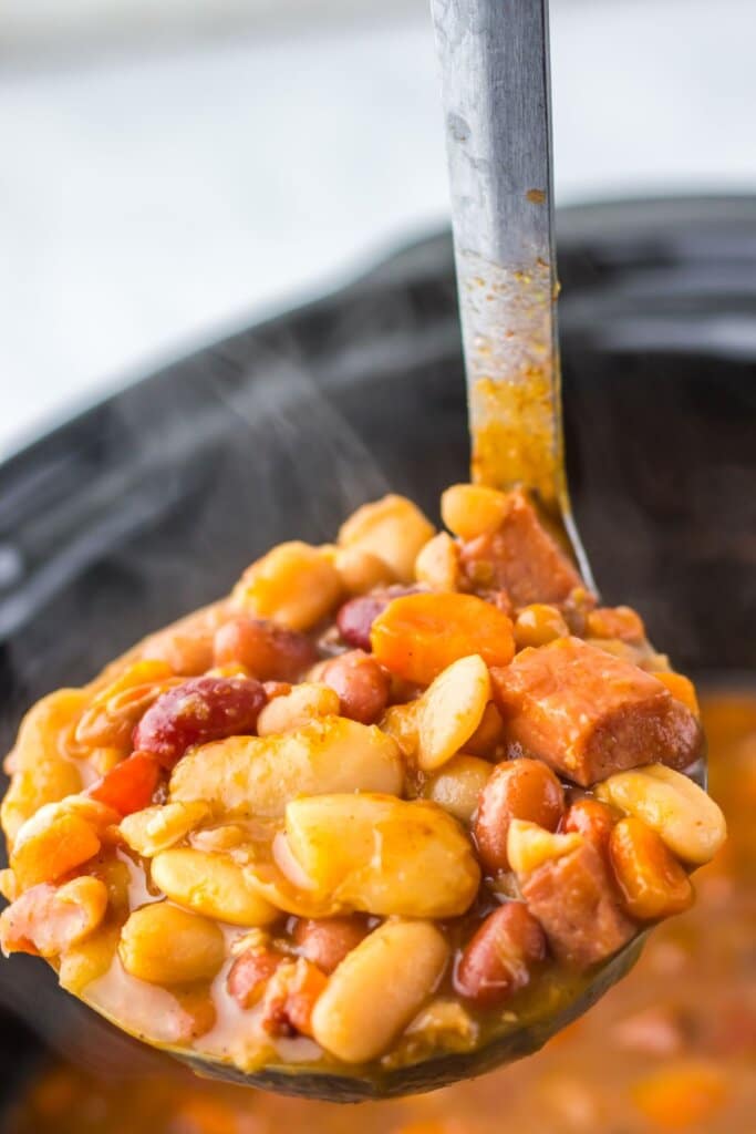Spoonful of vegetables.