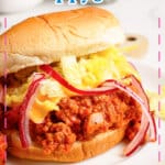 Big mac sloppy joes on a plate.