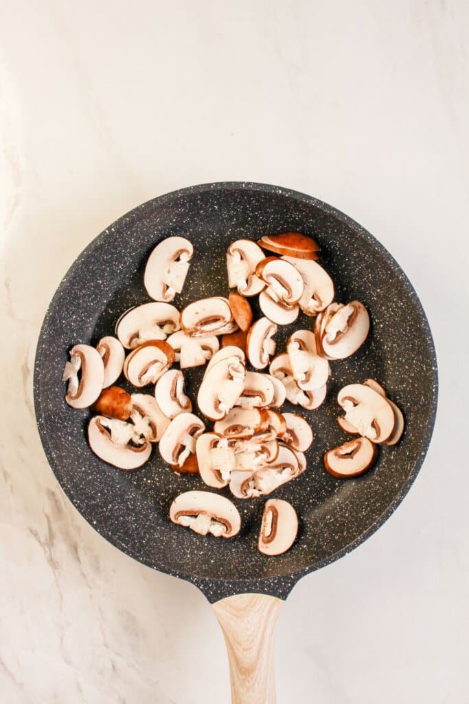 Mushrooms in a pan.