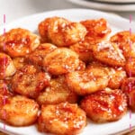 Pan fried bananas on a plate.
