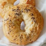 2 Ingredient bagels on a cheese cloth.